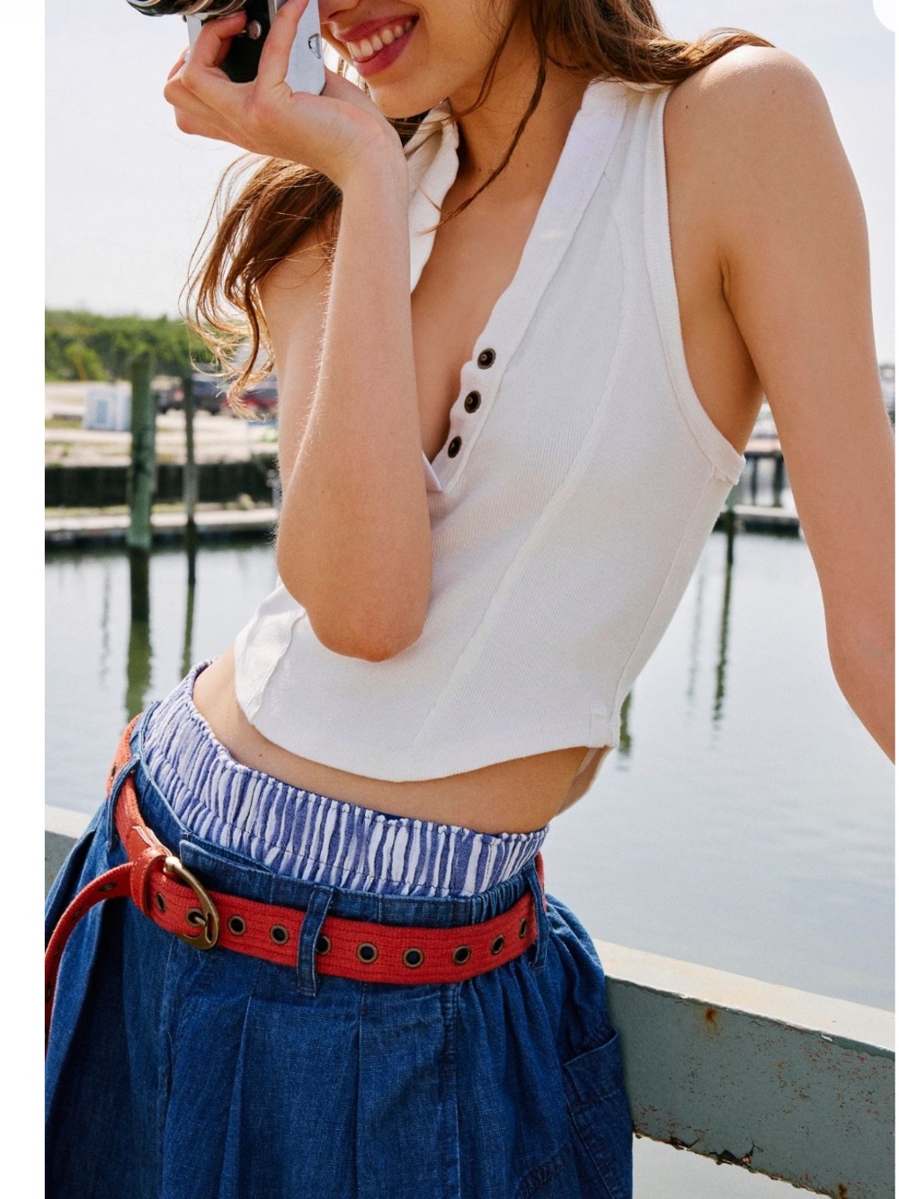 Free People We The Free Collared Crop Tank